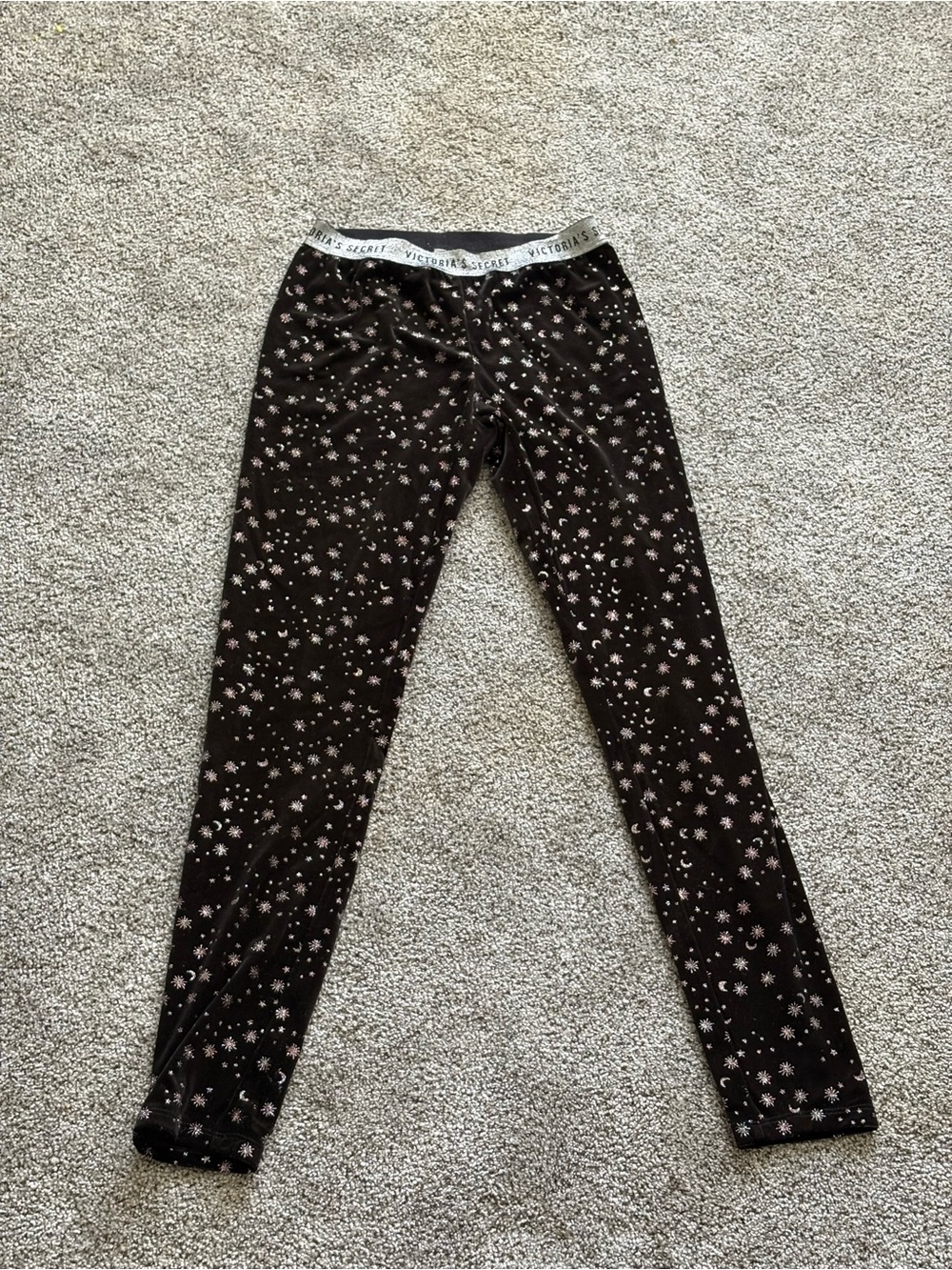 Victoria's Secret Black Celestial Velvet Leggings